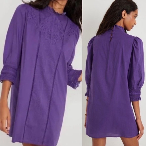 FARM Rio Purple Lace Detail Dress - Picture 2 of 9